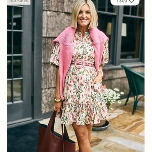 Anthropologie loverlygrey x Farm Rio Short-Sleeve Mini Dress